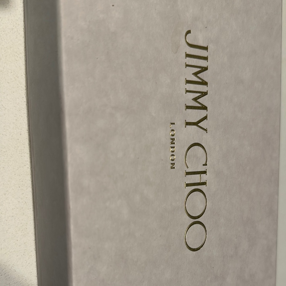 Jimmy Choo Light Gray Box with Gold Logo